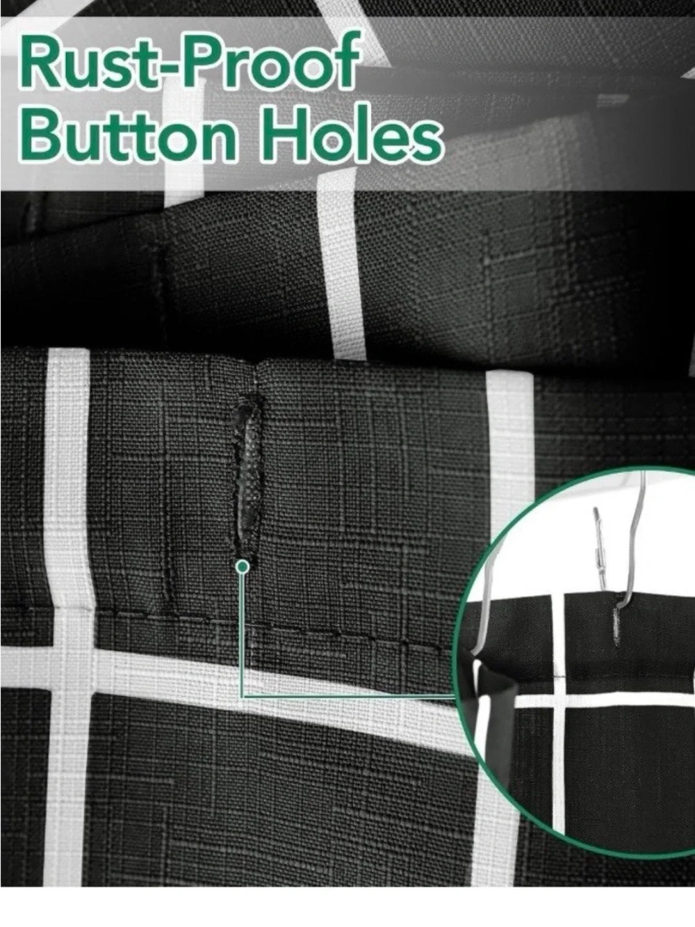 Black Grid Shower Curtain - Modern Check Pattern